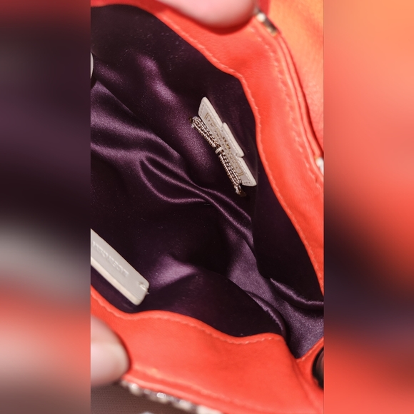 Henri bendel orange and snakeprint small crossbody shoulder bag - Picture 8 of 9